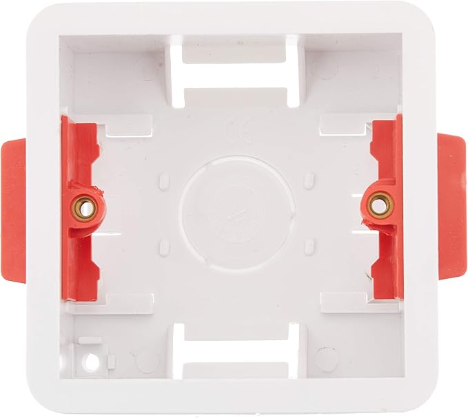 Plastic Recessed Electrical Conduit Box 3″×6″×38 mm – Ideal for Plasterboard / Drywall Mounting