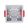 Plastic Recessed Electrical Conduit Box 3″×6″×38 mm – Ideal for Plasterboard / Drywall Mounting