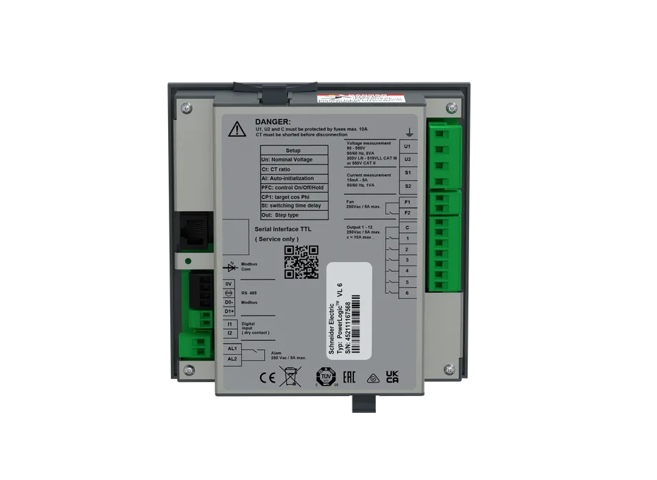 Schneider Electric VarPlus Logic VPL06N Power Factor Controller – 6 Step, 90–550V AC