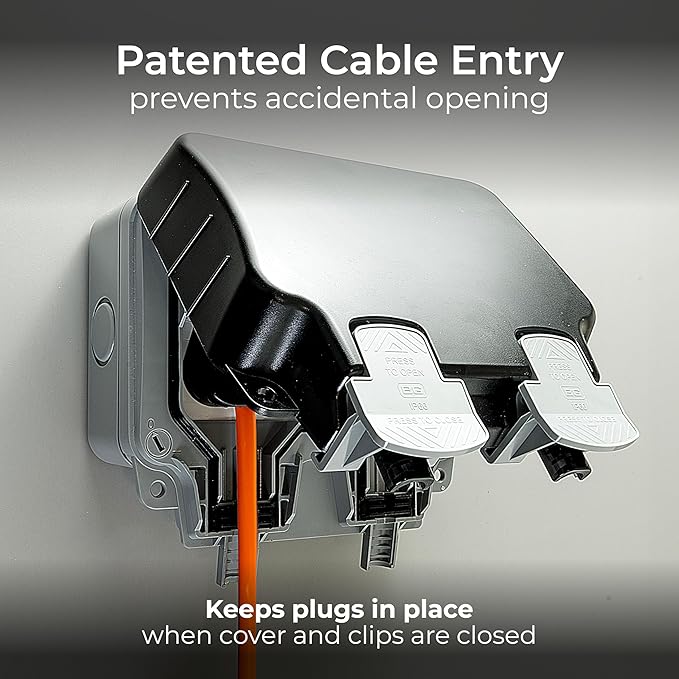 Industrial Waterproof Double Socket with USB Ports – IP66 Outdoor Power Unit