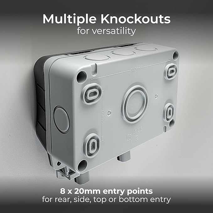 Industrial Waterproof Double Socket with USB Ports – IP66 Outdoor Power Unit