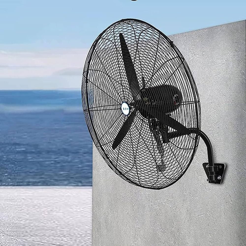Elbee MTS20 20" Heavy-Duty Wall Mount Industrial Fan – High-Speed Motor, Alloy Blades, Oscillating Frame