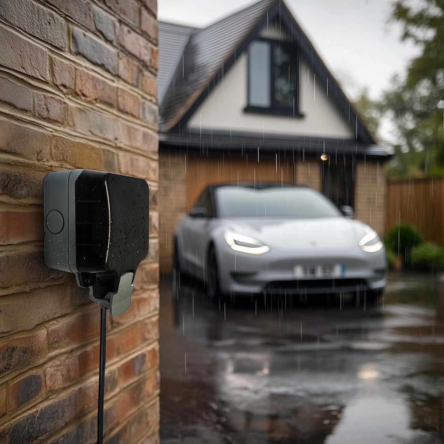 IP66 Waterproof Outdoor Single Socket – 13A UK Plug with Protective Cover