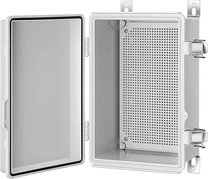 FD-KT distribution box with hinged lid and stainless steel buckle latches