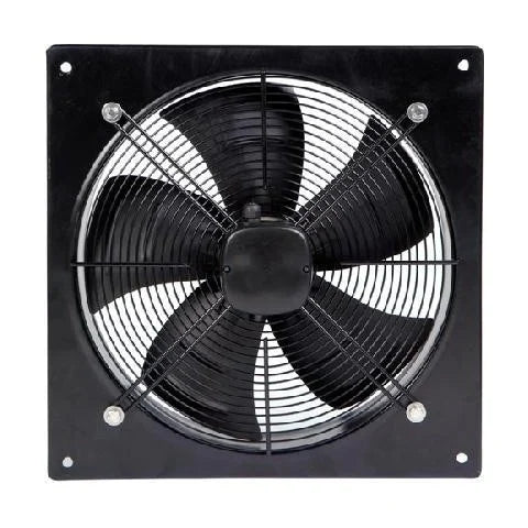 Elbee 16" (400mm) Industrial Metal Axial Extractor Fan, 230VAC, Wall/Panel Mount, Heavy-Duty Steel Blade Construction