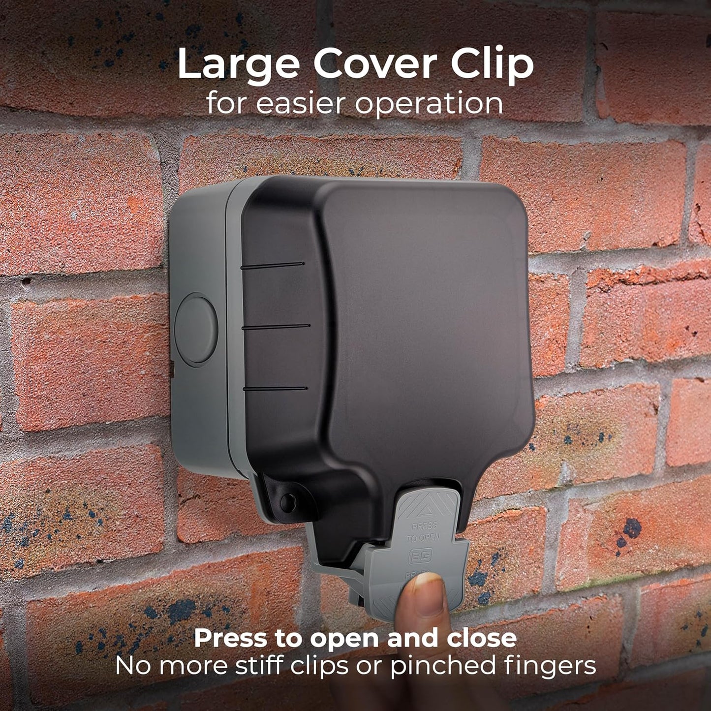 IP66 Waterproof Outdoor Single Socket – 13A UK Plug with Protective Cover