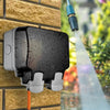 IP66 Waterproof Outdoor Double Socket – 13A UK Sockets with Protective Cover