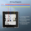 BINOKA Single Socket with 1 Gang Switch and 2 Pin Socket and Neon Power Indication