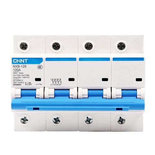 Chint NXB-125 4P C125 Miniature Circuit Breaker – 125A, 10kA Breaking Capacity, Type C Curve, 4 Pole MCB for Maximum Load Three-Phase + Neutral Protection