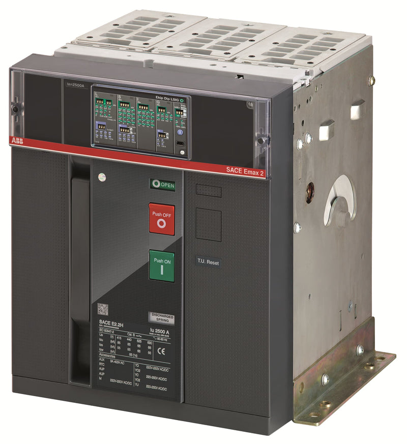 ABB E2.2N 2500 EKIP DIP LI 3‑Pole Fixed Air Circuit Breaker – 2,500 A, 66 kA @ 690 V, Rear‑Horizontal Terminals (1SDA071061R1)