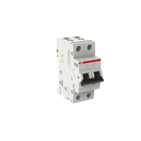 ABB SJ202T 2-Pole Miniature Circuit Breaker – 25A, C-Curve, 3kA Breaking Capacity (2TAZ144200R0254)
