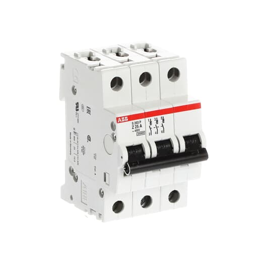 ABB SJ203T 3-Pole Miniature Circuit Breaker – 10A, C-Curve, 3kA Breaking Capacity (2TAZ144300R0104)