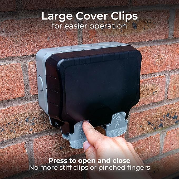 Industrial Waterproof Double Socket with USB Ports – IP66 Outdoor Power Unit