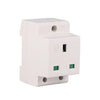 DIN Rail Modular UK Socket – 13A 250V BS 1363, Spring-Cage Terminals, NS 35 Rail Mount