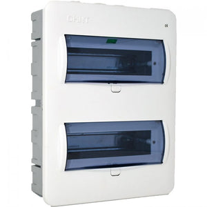 Consumer Unit, Distribution Board – CHINT NX8-20, 20-Way, NX Series, Plastic Enclosure, DIN Rail Mount, IP40, Part No. 216024