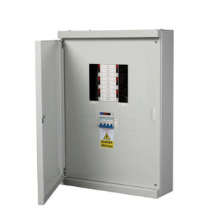 Chint NX9-4G 4-Way Three Phase Distribution Board, Flush Type Metal Enclosure, 3P 100A/125A Switch Disconnector Incoming (Empty)