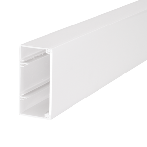 SUIMING White PVC Wall Trunking — 100 × 50 mm × 2900 mm, 1.35 mm Thickness, Heavy-Duty Electrical Cable Management Trunking for Surface Wiring