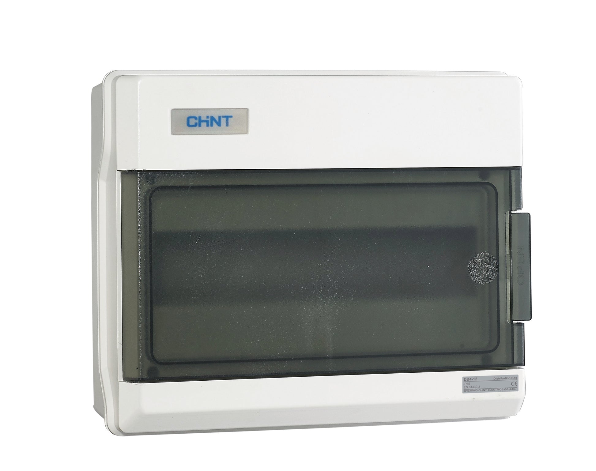 Consumer Unit, Distribution Board – CHINT DB4-9S, Single Row, 9-Way MCB Housing, Plastic Enclosure, IP40, DIN Rail Mount, Part No. 446249