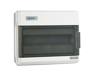Consumer Unit, Distribution Board – CHINT DB4-9S, Single Row, 9-Way MCB Housing, Plastic Enclosure, IP40, DIN Rail Mount, Part No. 446249