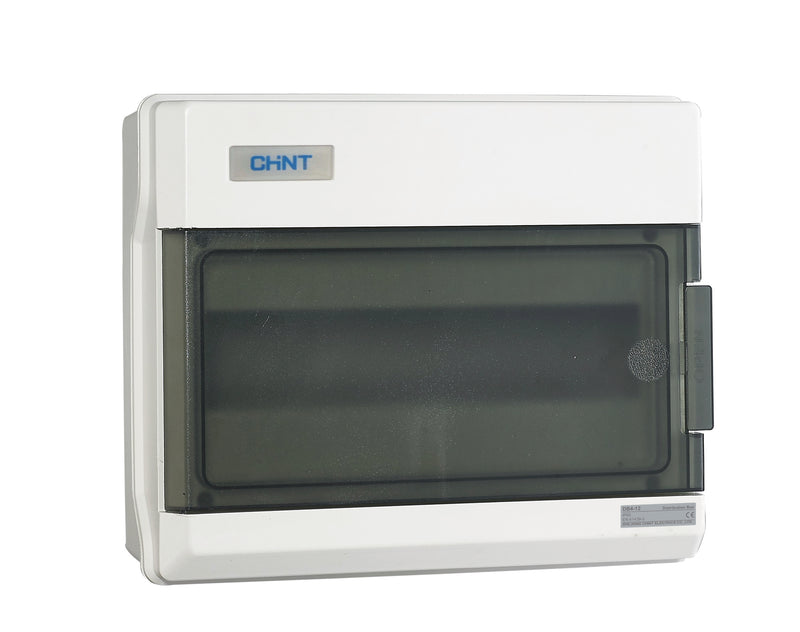 Consumer Unit, Distribution Board – CHINT DB4-9S, Single Row, 9-Way MCB Housing, Plastic Enclosure, IP40, DIN Rail Mount, Part No. 446249