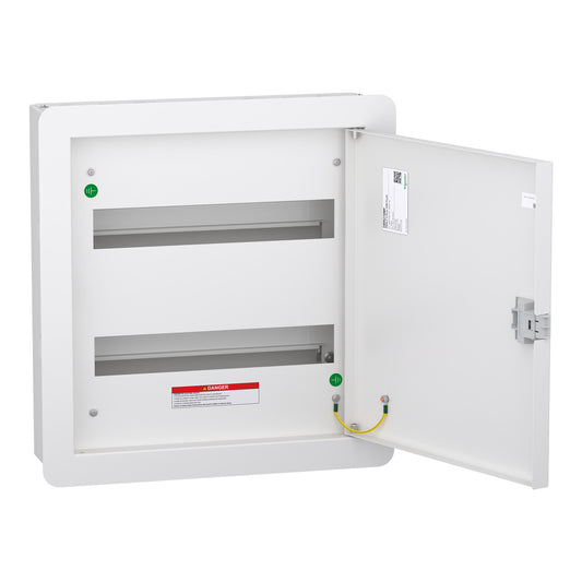 Schneider Electric DBSeT DBR216MF 100 A Flush-Mount Distribution Board – 2-Row, 32-Module (DBR216MF)