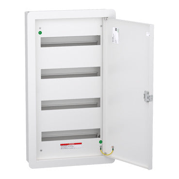 Schneider Electric DBSeT DBR416MF 100A Flush-Mount Distribution Board – 4-Row, 64-Module