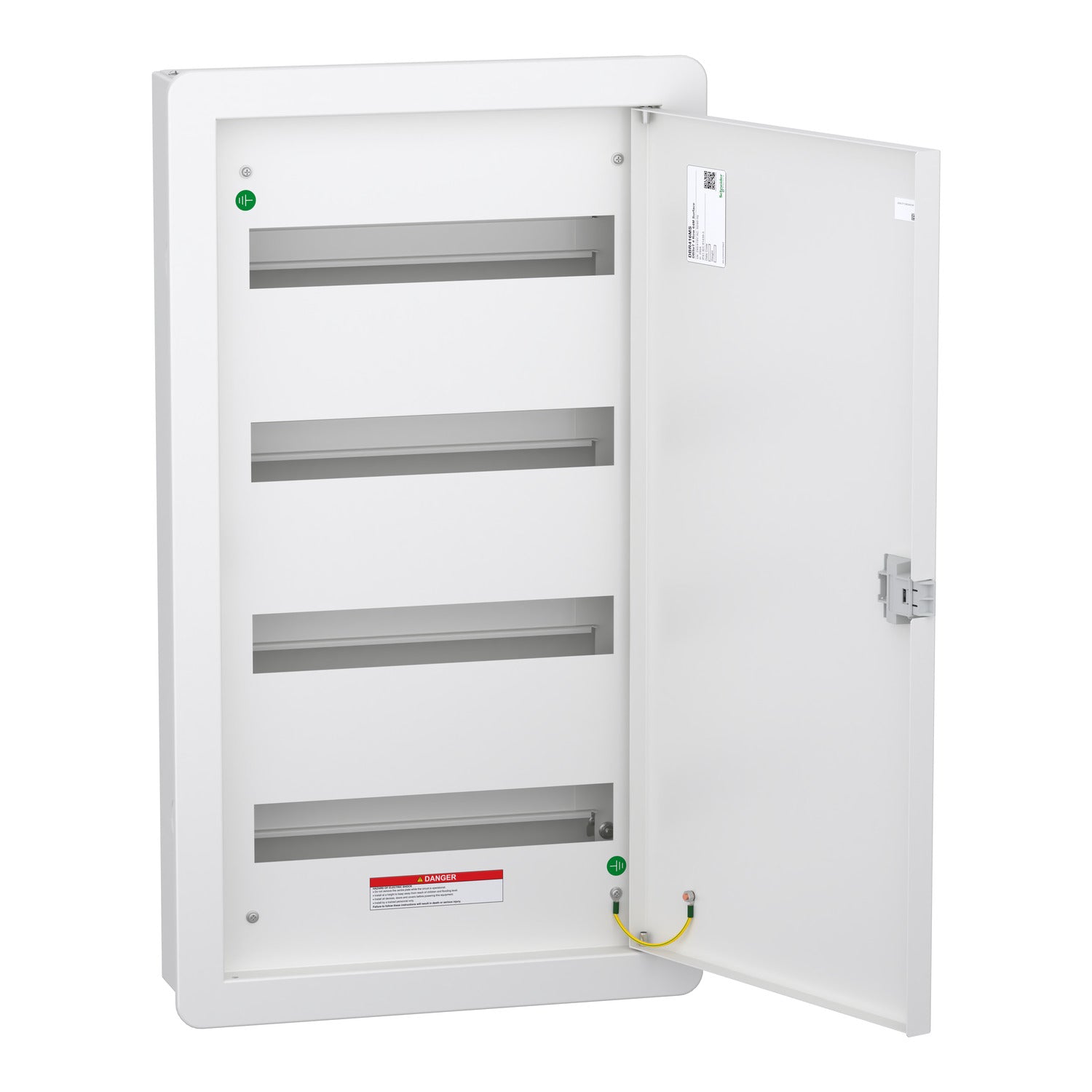 Schneider Electric DBSeT DBR416MF 100 A 4-Row 64-Module Flush Mount Distribution Board (DBR416MF)