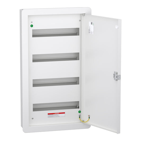 Schneider Electric DBSeT DBR416MF 100 A 4-Row 64-Module Flush Mount Distribution Board (DBR416MF)