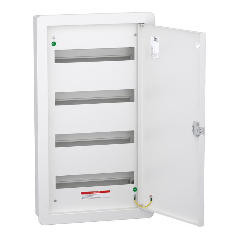 Schneider Electric DBSeT DBR416MF 100 A 4-Row 64-Module Flush Mount Distribution Board (DBR416MF)