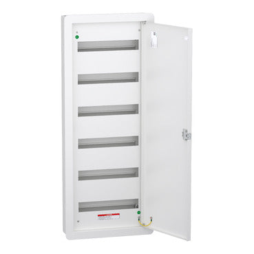 Schneider Electric DBSeT DBR616MF 100 A Flush-Mount Distribution Board – 6-Row, 96-Module (DBR616MF)
