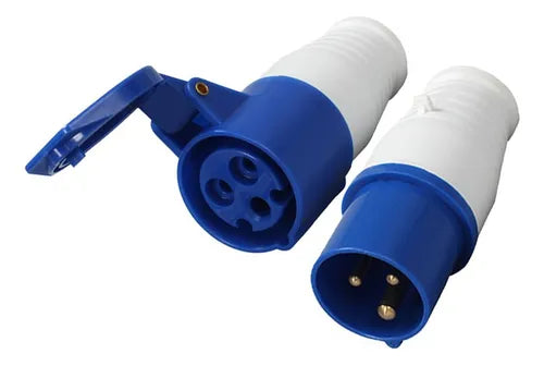 Industrial Plug & Socket Set – 3-Pin, 16A, 220V, IP44 (Male + Female CEE Connectors)