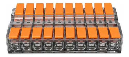 PCT-521010 Quick Connector Terminal 10 In-10 Out Lever Wire Connector