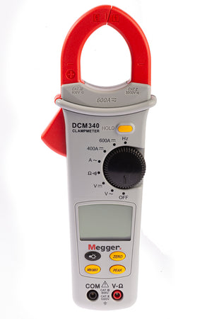 Megger DCM340 Digital Clamp Meter, AC/DC Current Clamp Meter with Voltage & Resistance Measurement
