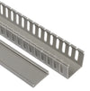 Grey Slotted PVC Cable Trunking 80 × 45 mm – 2 Metre Length