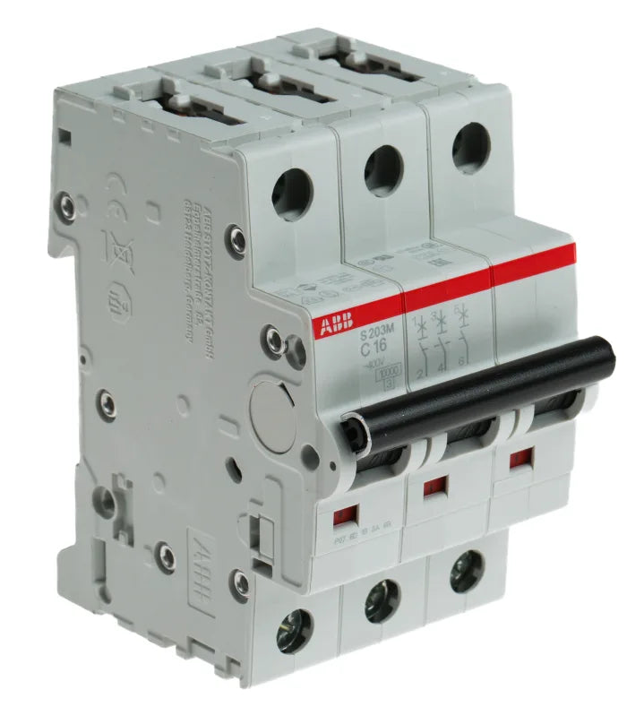 ABB SJ204T 3-Pole 20A C-Curve Miniature Circuit Breaker – 3kA Breaking Capacity, Thermal-Magnetic Protection (2TAZ144400R0204)