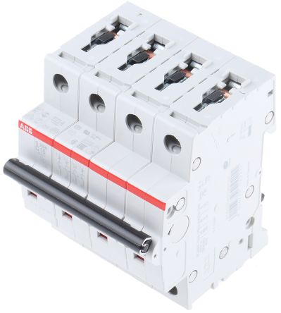 ABB 2TAZ144400R0634 – SJ204-C63 Miniature Circuit Breaker, 4-Pole 63A, Type C Tripping Curve, 400V AC, Thermal-Magnetic Protection, DIN-Rail Mounted Industrial MCB