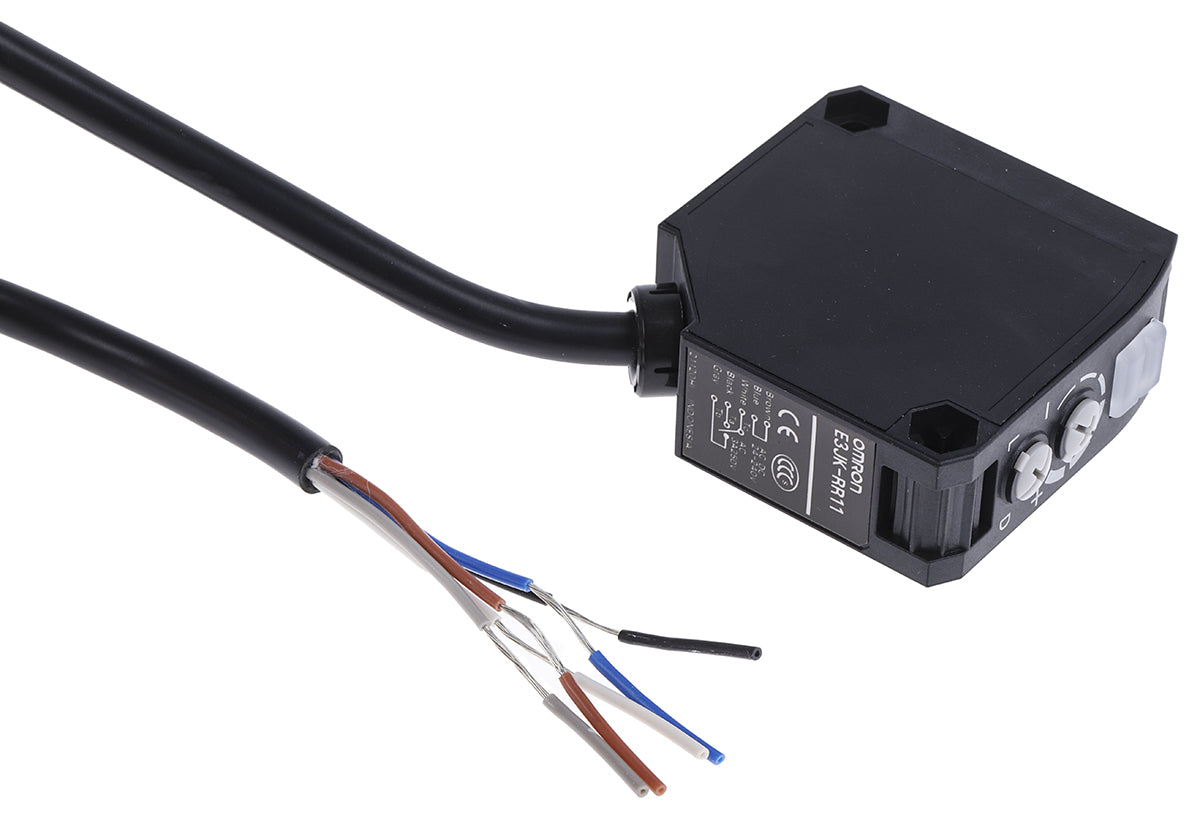 Omron E3JK-RR11 2M Retro-Reflective Photoelectric Sensor 24-240 VAC/DC Relay Output 2 m Cable