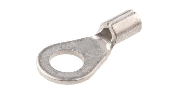 2.5mm² Tinned Copper Cable Lug with 4mm Stud Hole – Heavy-Duty Crimp Ring Terminal for Electrical and Industrial Wiring