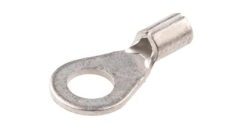 2.5mm² Tinned Copper Cable Lug with 4mm Stud Hole – Heavy-Duty Crimp Ring Terminal for Electrical and Industrial Wiring