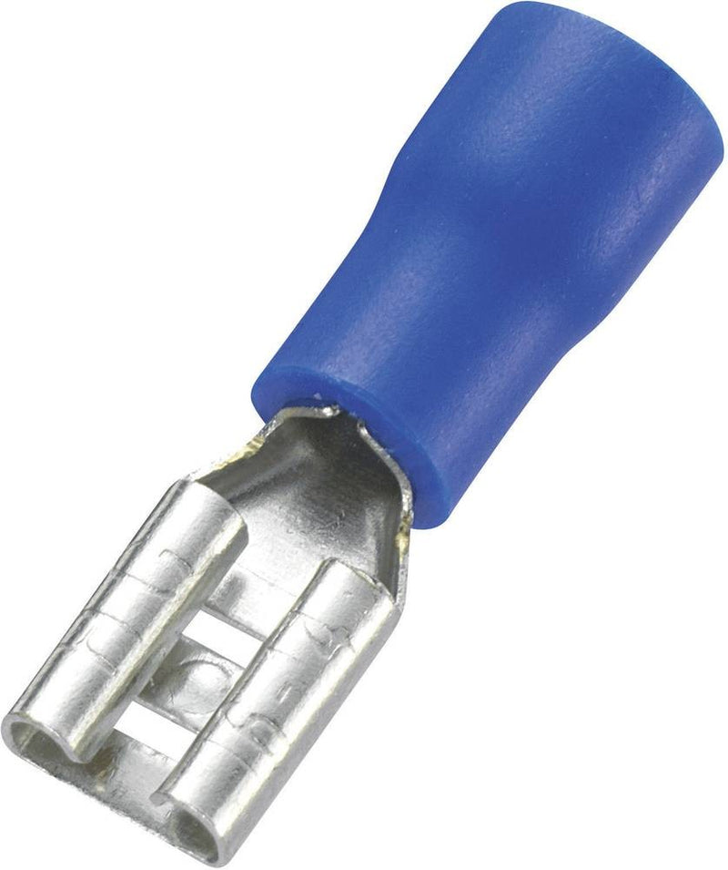 FDD1.25-250 Female Quick Disconnect Terminal – 0.5–1.5 mm² (22–16 AWG), Red Vinyl-Insulated