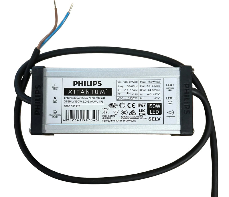 Philips Xitanium LED Driver 150W 24–50V DC 2.0–5.0A IP67 Xi EP LV 150W