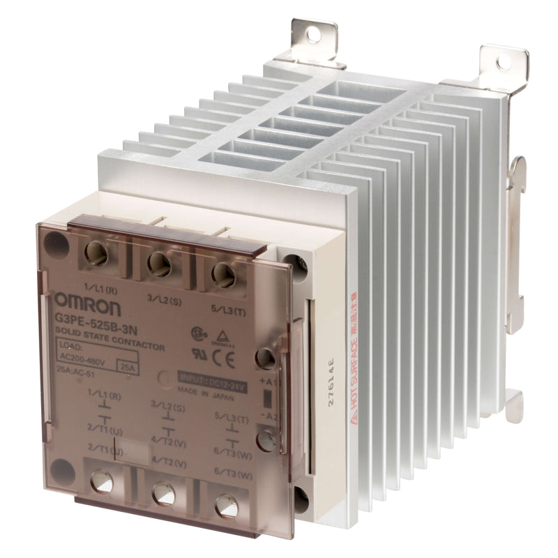 Omron G3PE-525B-3N Solid State Relay – 25A, 12–24V DC Control, Three-Phase Output