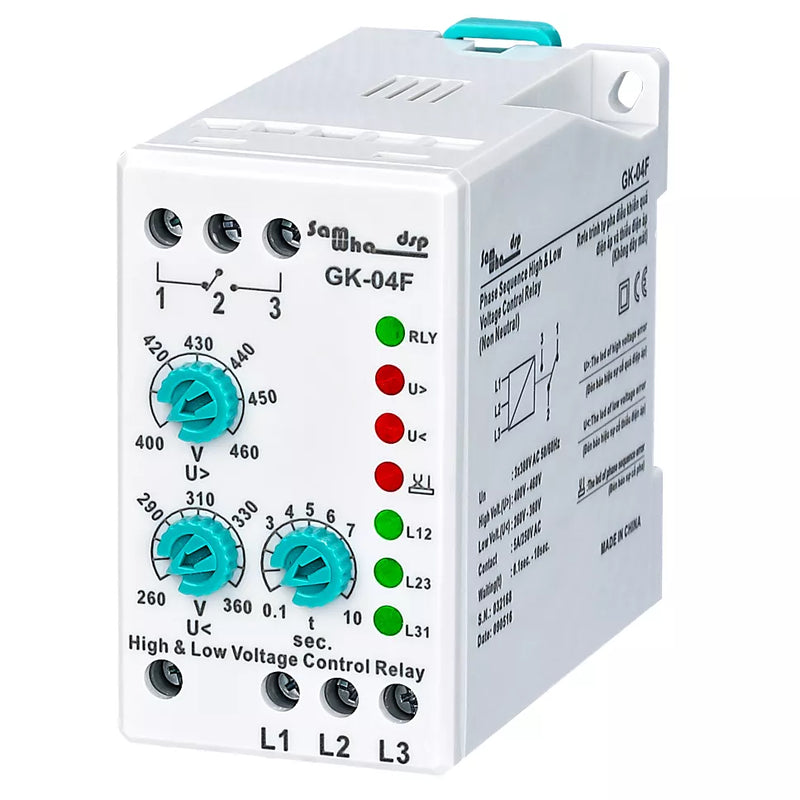 Time Relay GK-04F – DIN Rail Multi-Function Timer Relay for Industrial Control Applications
