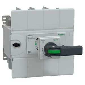 Schneider Electric GoPact MTS315 4P 315A Manual Transfer Switch – GM32D4N3154BEE with External Rotary Handle, Steel Enclosure