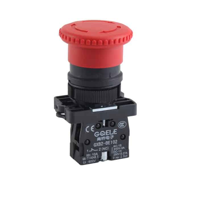 Emergency Stop Push Button – XB2-ES545, 40mm Mushroom Head, Twist Release, 22mm Panel Mount