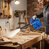 Wadfow blower shown in a workshop setting