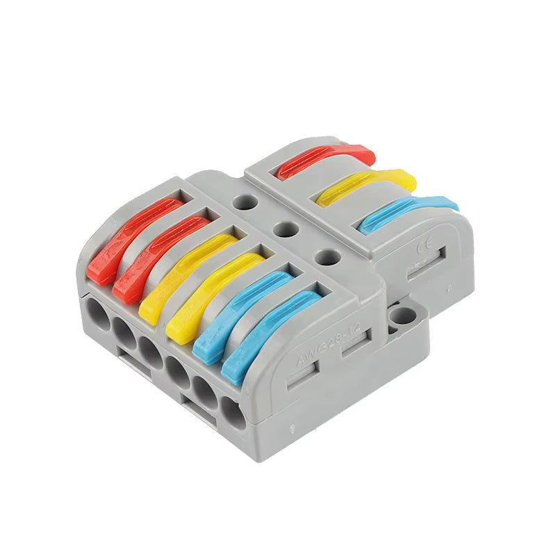 PCT-623 Quick Connector Terminal 3 In-6 Out Lever Wire Connector