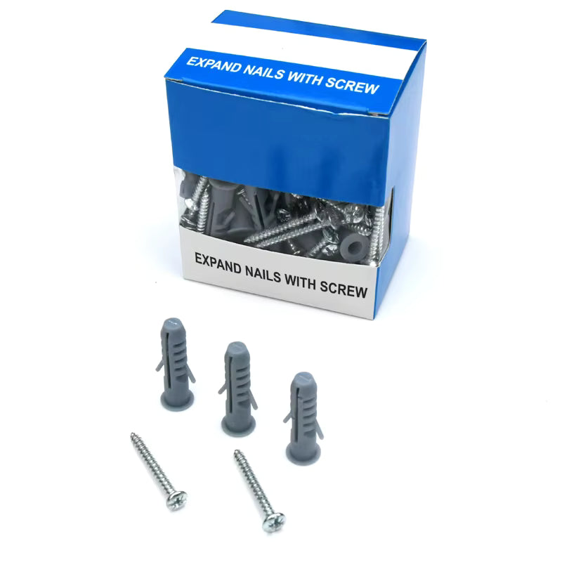 6mm Wall Plugs and Tapping Screw – (50+50) pcs