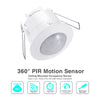 UNO Ceiling Mount IR Motion Sensor Recessed Mount 100-240V AC/DC 10A Rated IP44 Adjustable