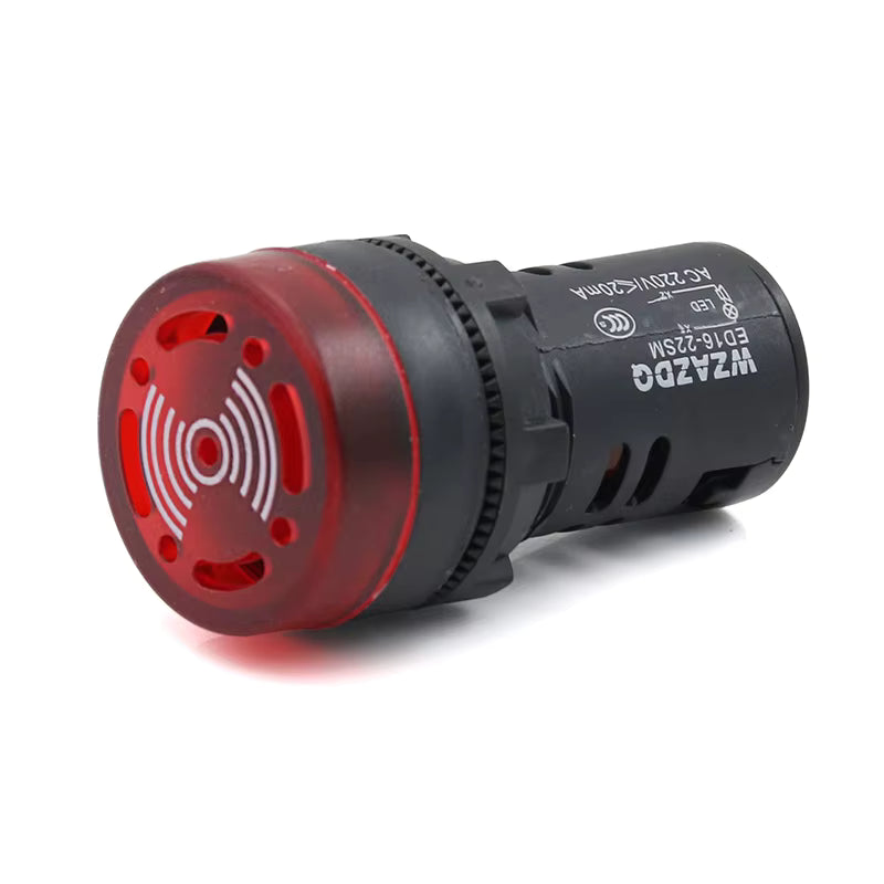 AD16-22SM AC 220V Flashing Pilot Lamp with Buzzer Red